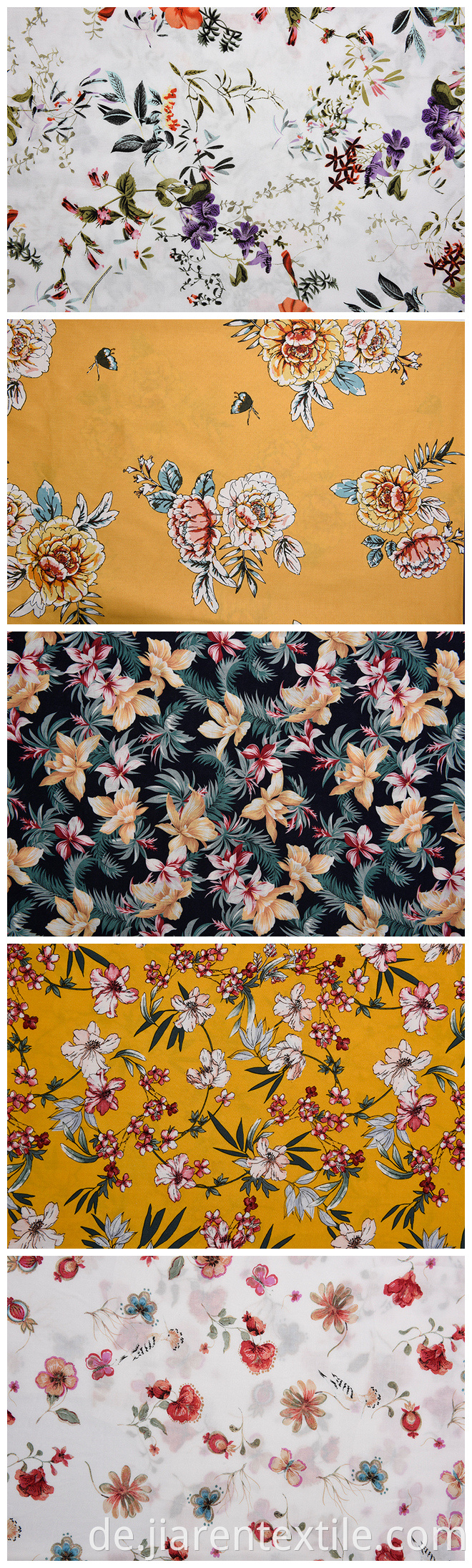 Yellow Flowers Pattern Printed Fabrics